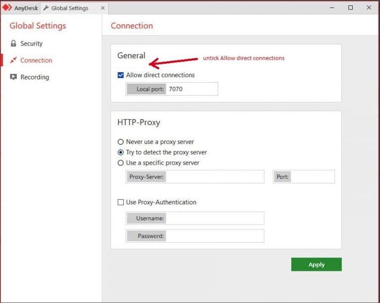 AnyDesk connection drops with status Victim of Success